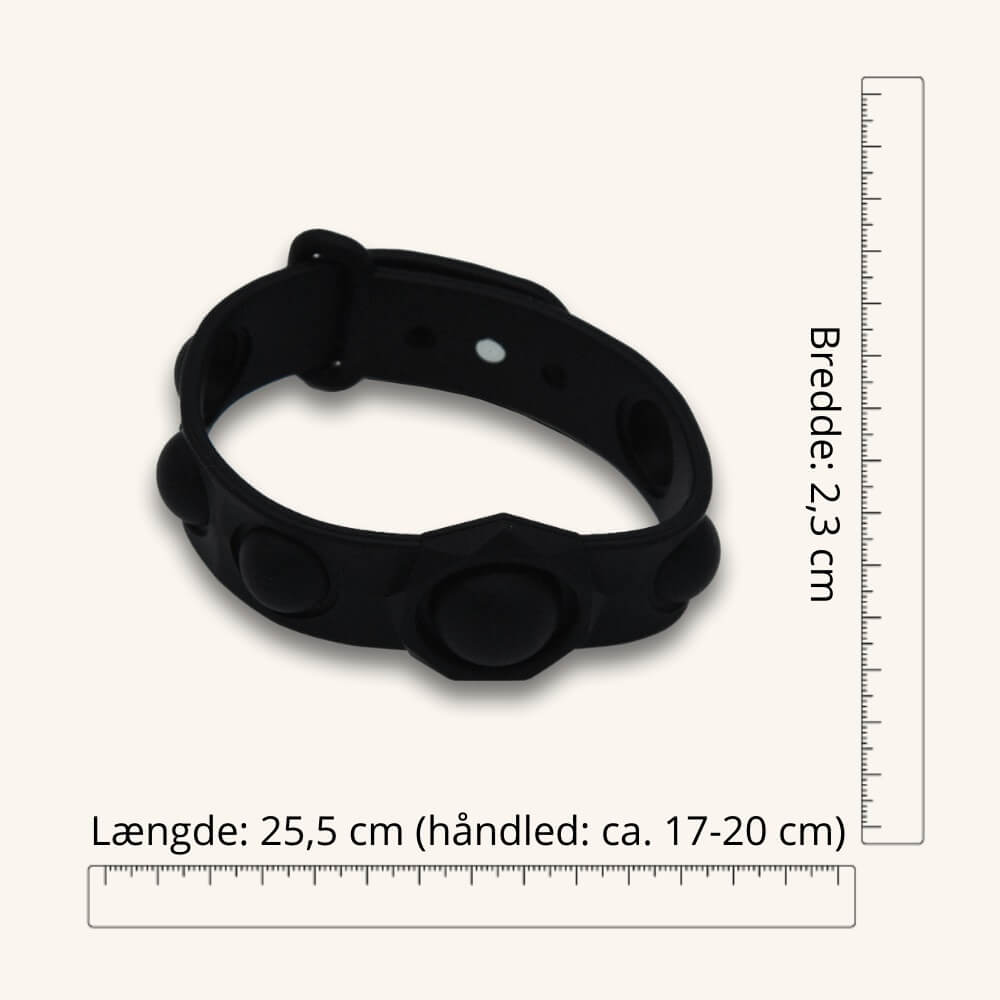 Ensfarvet pop it-armbånd