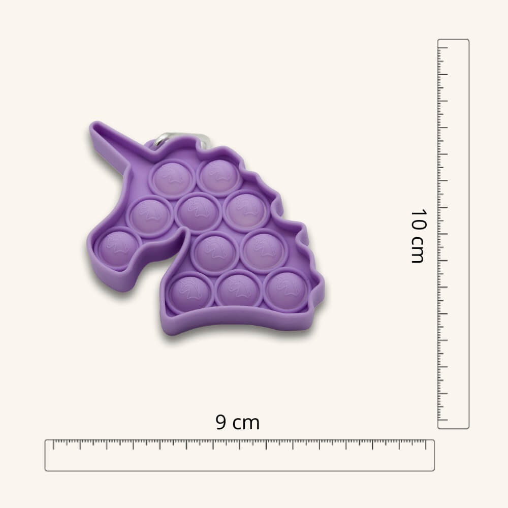 Unicorn pop it fidget-nøglering