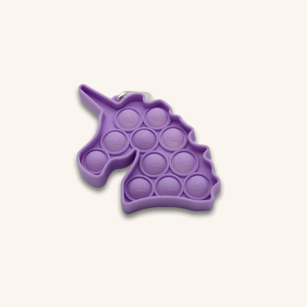 Unicorn pop it fidget-nøglering