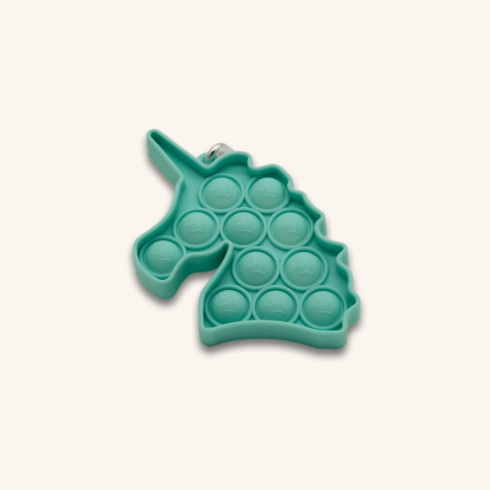 Unicorn pop it fidget-nøglering